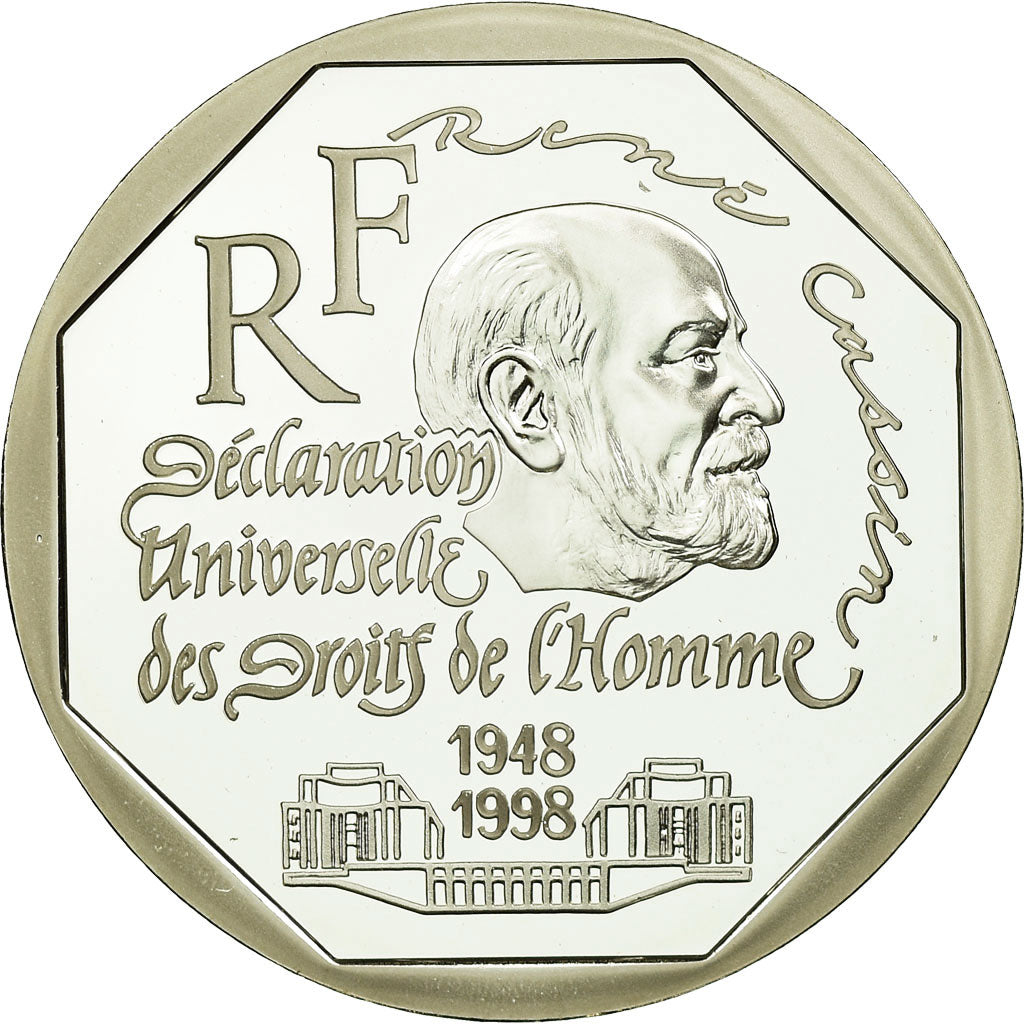 Coin, France, René Cassin, 100 Francs, 1998, Paris, BE, MS(65-70), Silver