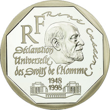 Moeda, França, René Cassin, 100 Francs, 1998, Paris, BE, MS(65-70), Prata