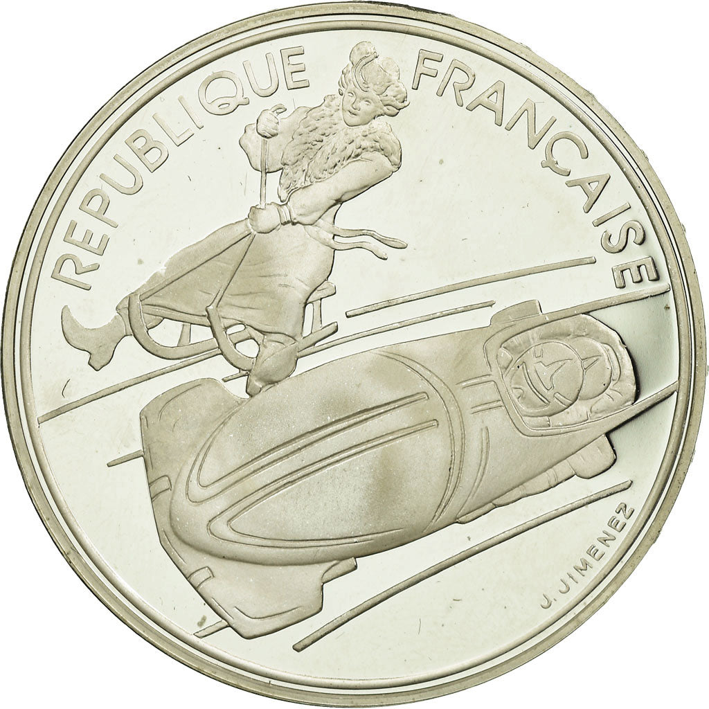 Moneta, Francja, 100 Francs, 1990, BE, MS(65-70), Srebro, KM:981, Gadoury:C9