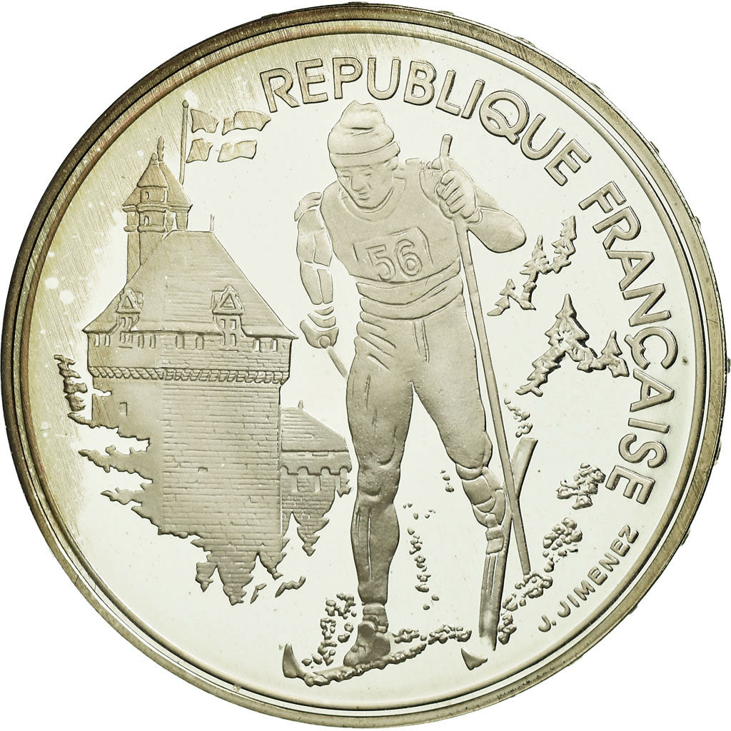 Moneta, Francja, 100 Francs, 1991, BE, MS(65-70), Srebro, KM:994, Gadoury:C18