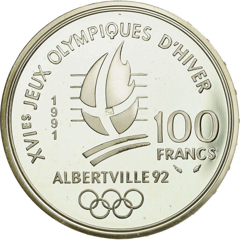 Moneta, Francja, 100 Francs, 1991, BE, MS(65-70), Srebro, KM:994, Gadoury:C18