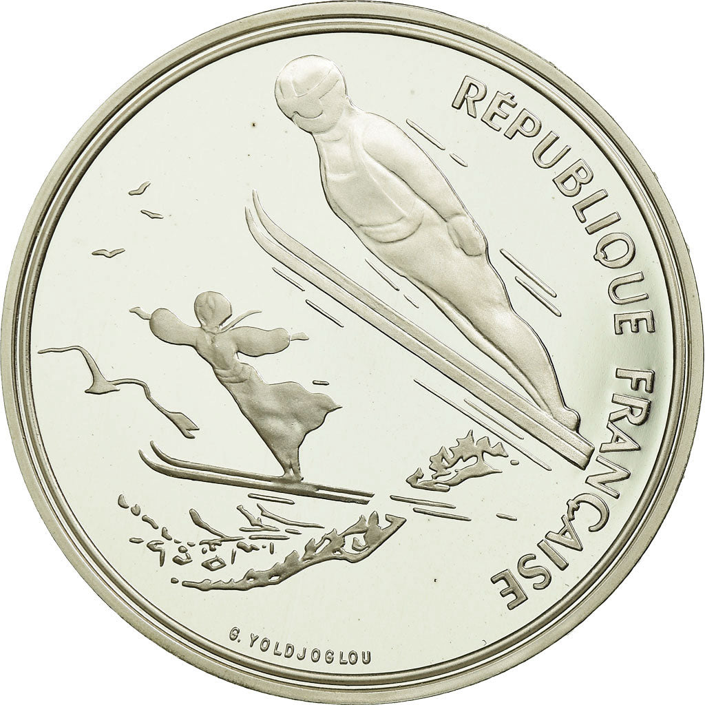 Moneta, Francja, 100 Francs, 1991, BE, MS(65-70), Srebro, KM:995