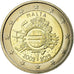 Malta, 2 Euro, 10 ans de l'Euro, 2012, AU(55-58), Bi-Metallic, KM:139