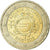 Áustria, 2 Euro, 10 ans de l'Euro, 2012, AU(55-58), Bimetálico, KM:3205