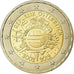 Austria, 2 Euro, 10 ans de l'Euro, 2012, AU(55-58), Bi-Metallic, KM:3205