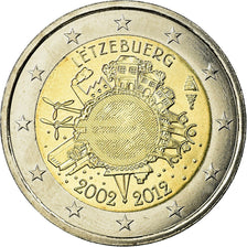 Luxemburgo, 2 Euro, 10 ans de l'Euro, 2012, AU(55-58), Bimetálico, KM:119