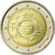 Włochy, 2 Euro, 10 ans de l'Euro, 2012, Rome, AU(55-58), Bimetaliczny, KM:350