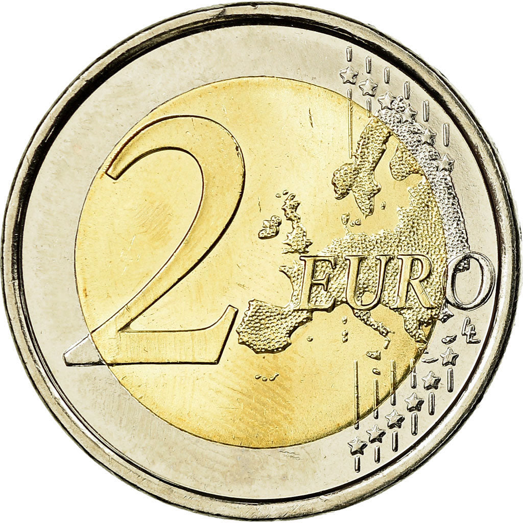 Spain, 2 Euro, 10 ans de l'Euro, 2012, AU(55-58), Bi-Metallic
