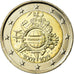 Belgium, 2 Euro, 10 ans de l'Euro, 2012, AU(55-58), Bi-Metallic, KM:315