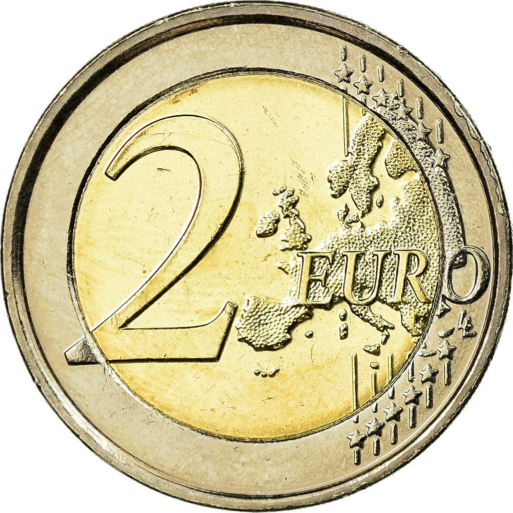 België, 2 Euro, 10 ans de l'Euro, 2012, PR, Bi-Metallic, KM:315