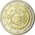 Estónia, 2 Euro, 10 ans de l'Euro, 2012, AU(55-58), Bimetálico, KM:70