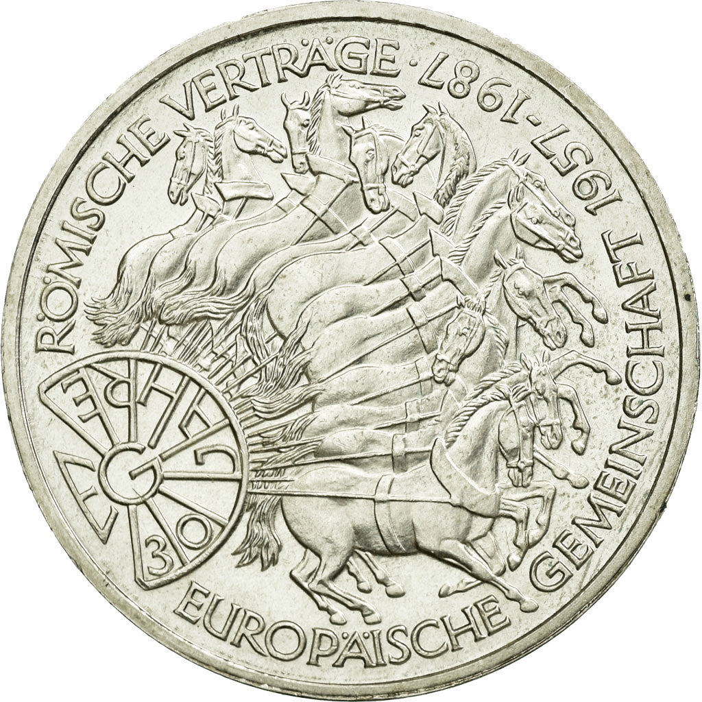 Coin, GERMANY - FEDERAL REPUBLIC, 10 Mark, 1987, Hamburg, Germany, MS(60-62)