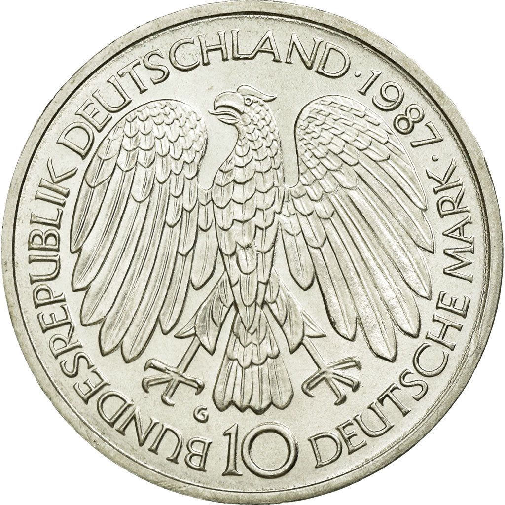 Coin, GERMANY - FEDERAL REPUBLIC, 10 Mark, 1987, Hamburg, Germany, MS(60-62)