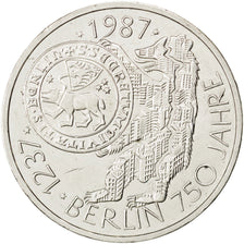 GERMANY - FEDERAL REPUBLIC, 10 Mark, 1987, Karlsruhe, KM #167, MS(65-70),...