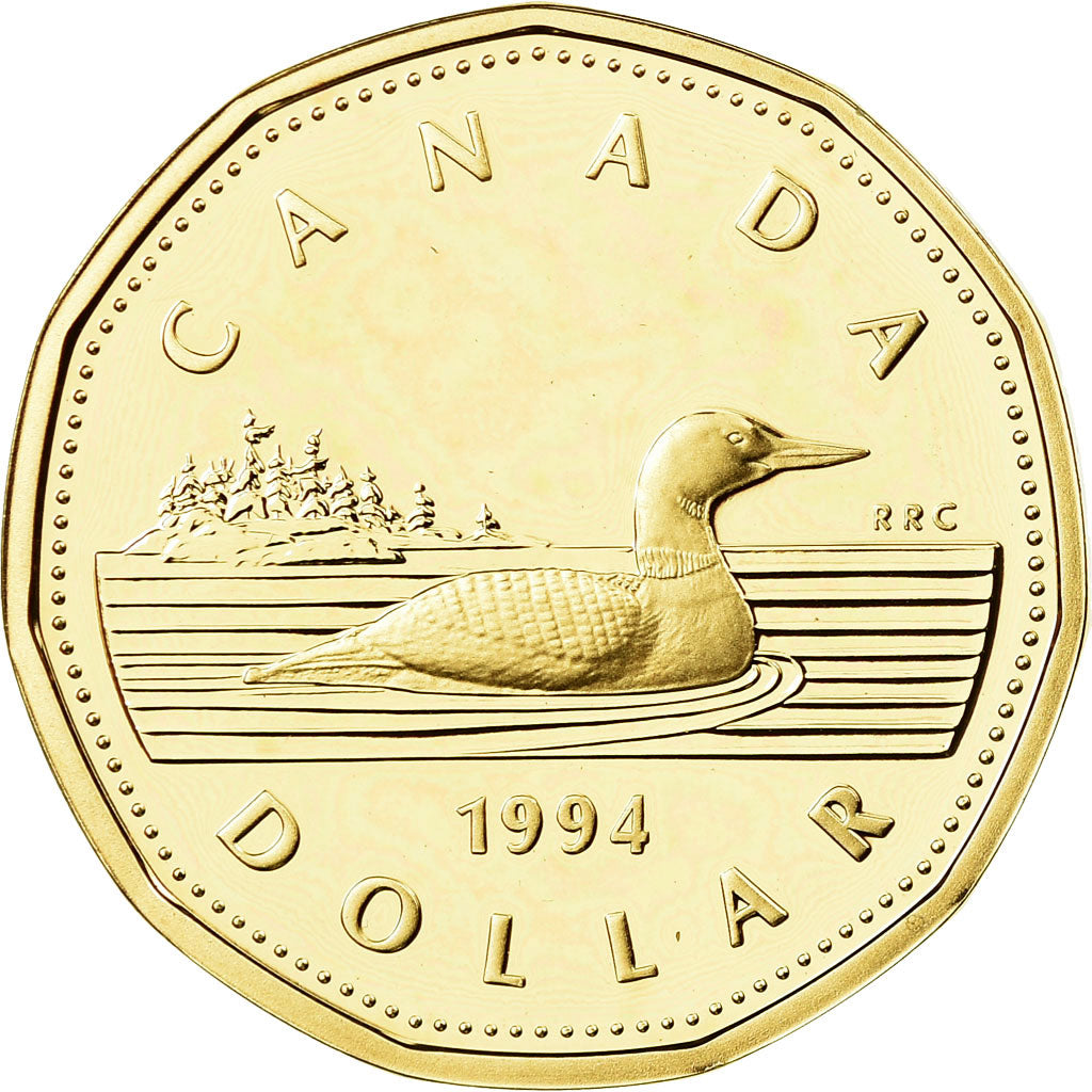 Coin, Canada, Elizabeth II, Dollar, 1994, Royal Canadian Mint, Ottawa, Proof