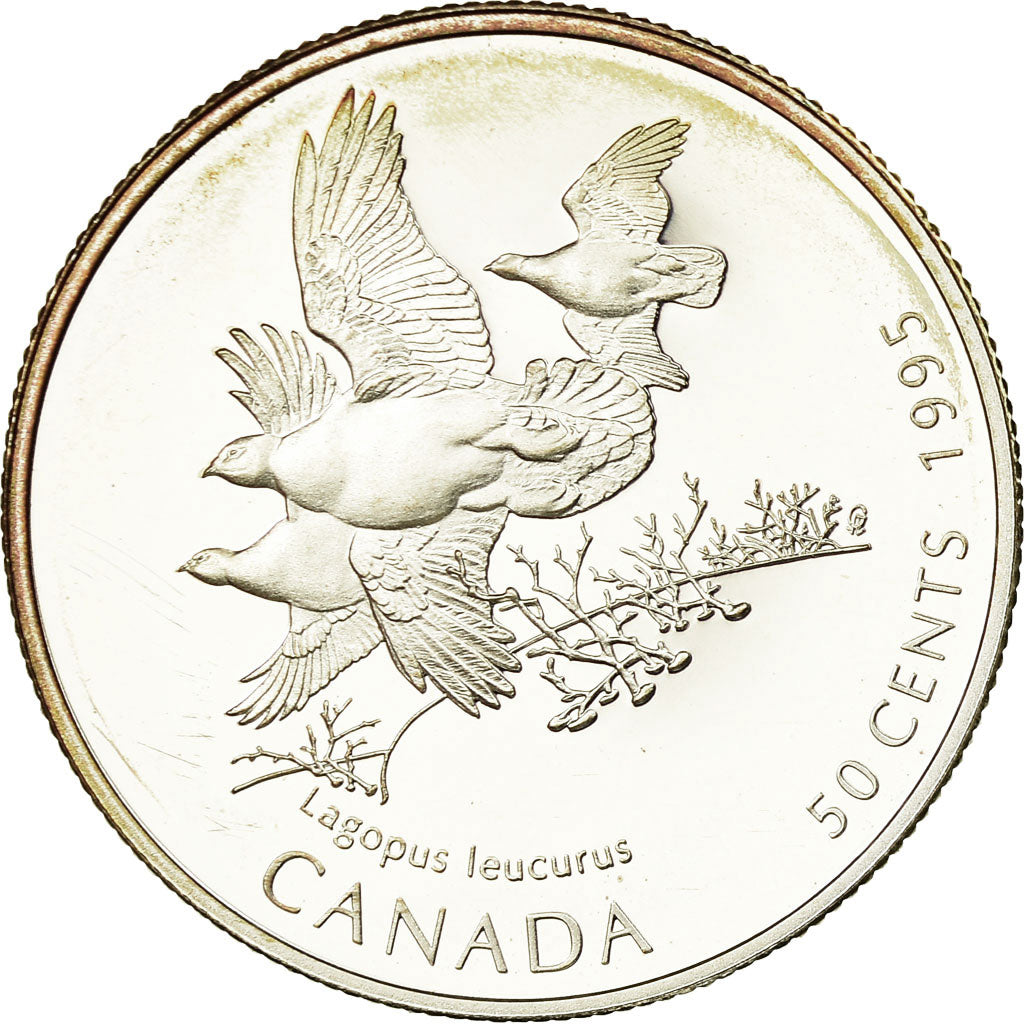 Moneda, Canadá, Elizabeth II, 50 Cents, 1995, Royal Canadian Mint, Ottawa