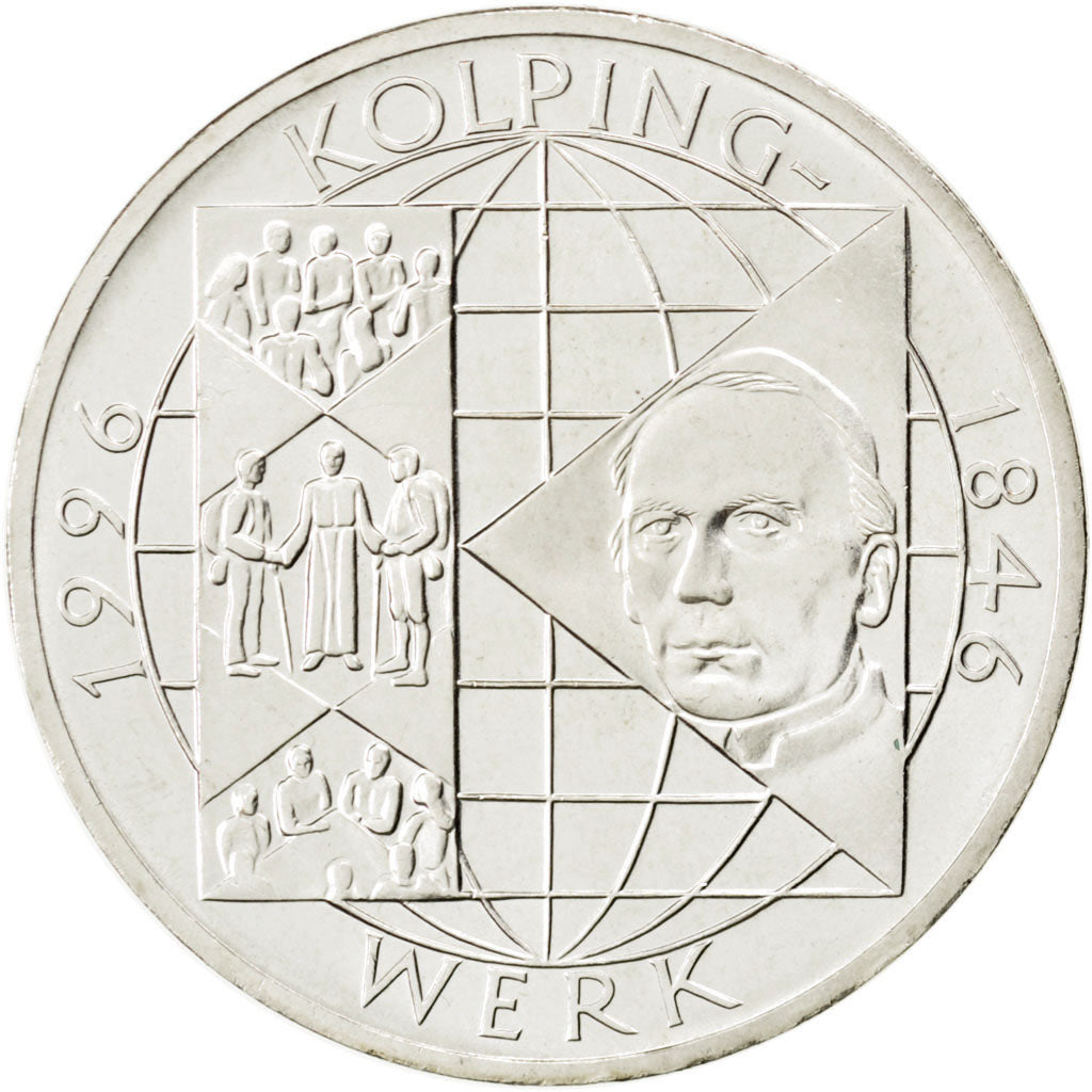GERMANY - FEDERAL REPUBLIC, 10 Mark, 1996, Berlin, KM #188, MS(65-70), Silver,..