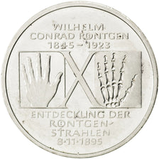 GERMANY - FEDERAL REPUBLIC, 10 Mark, 1995, Munich, KM #187, MS(65-70), Silver,..