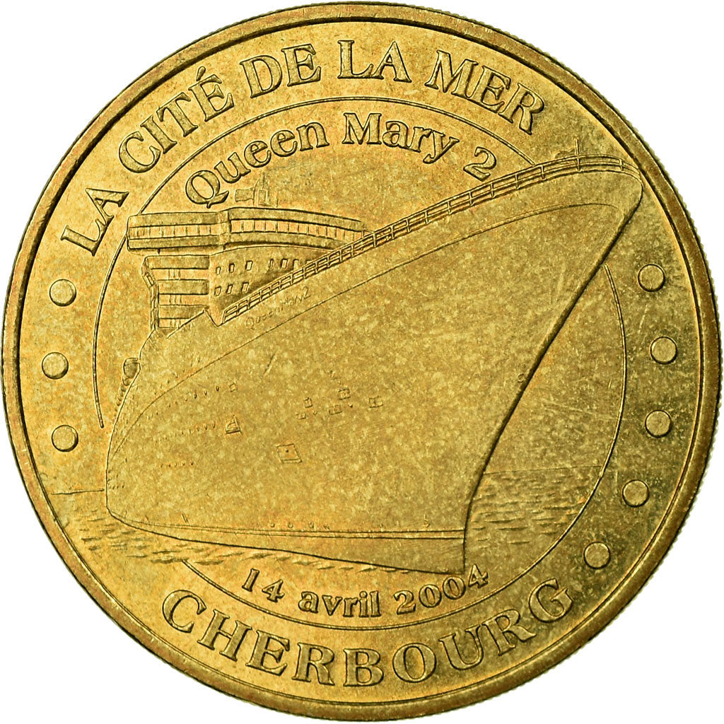 France, Jeton, Jeton Touristique, Cherbourg - Cité de la Mer - Le Queen Mary