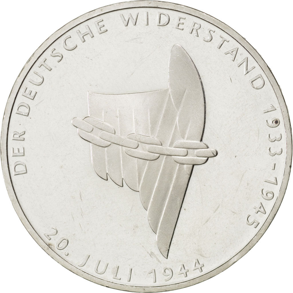 GERMANY - FEDERAL REPUBLIC, 10 Mark, 1994, Berlin, KM #182, MS(65-70), Silver,..