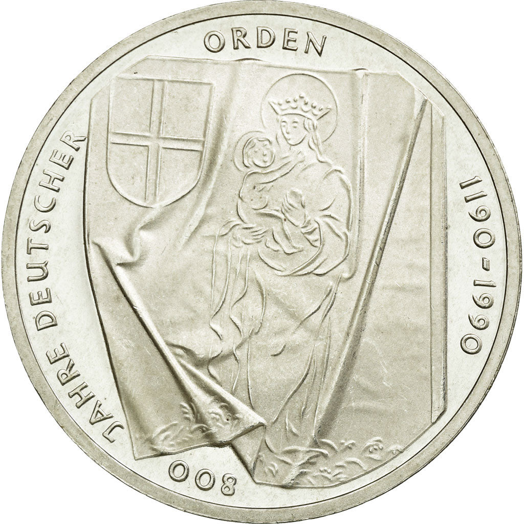 Coin, GERMANY - FEDERAL REPUBLIC, 10 Mark, 1990, Hamburg, Germany, MS(65-70)