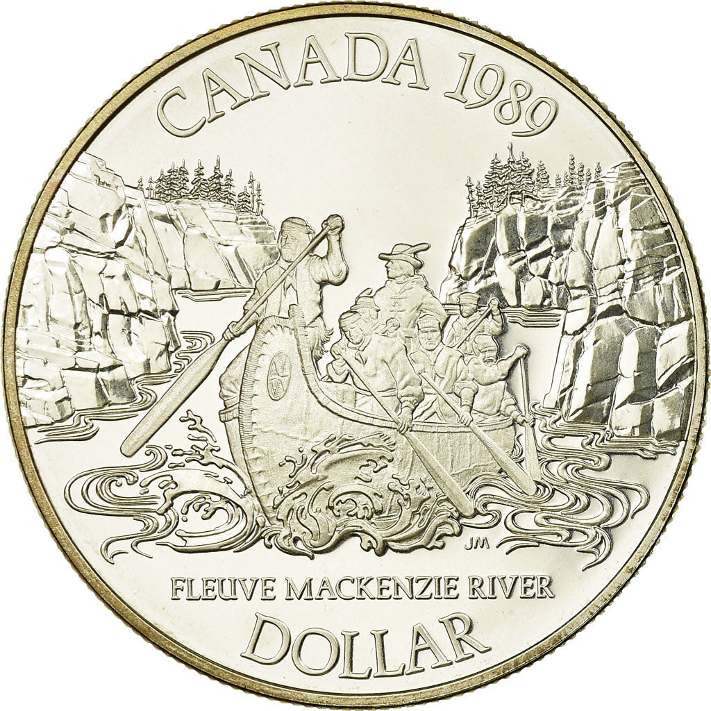 Coin, Canada, Elizabeth II, Dollar, 1989, Royal Canadian Mint, Ottawa, Proof