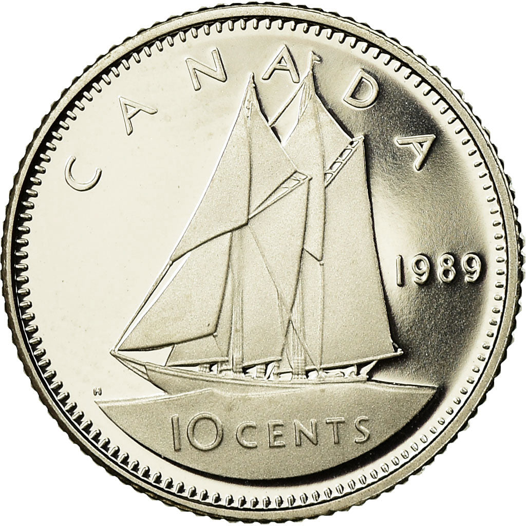 Coin, Canada, Elizabeth II, 10 Cents, 1989, Royal Canadian Mint, Ottawa, Proof