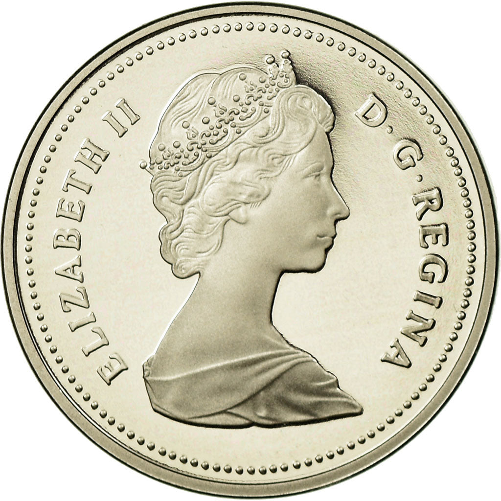 Moneda, Canadá, Elizabeth II, 5 Cents, 1989, Royal Canadian Mint, Ottawa