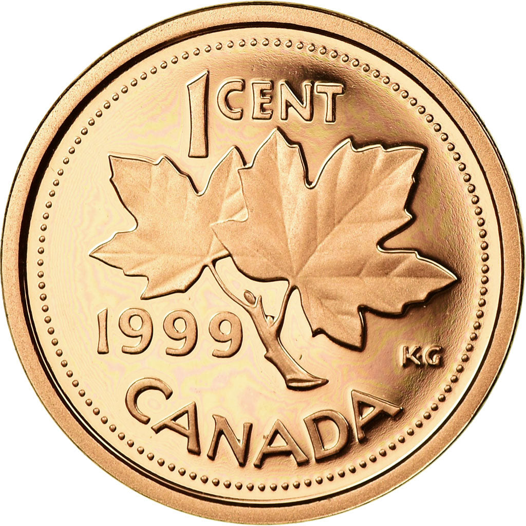 Coin, Canada, Elizabeth II, Cent, 1999, Royal Canadian Mint, Ottawa, Proof