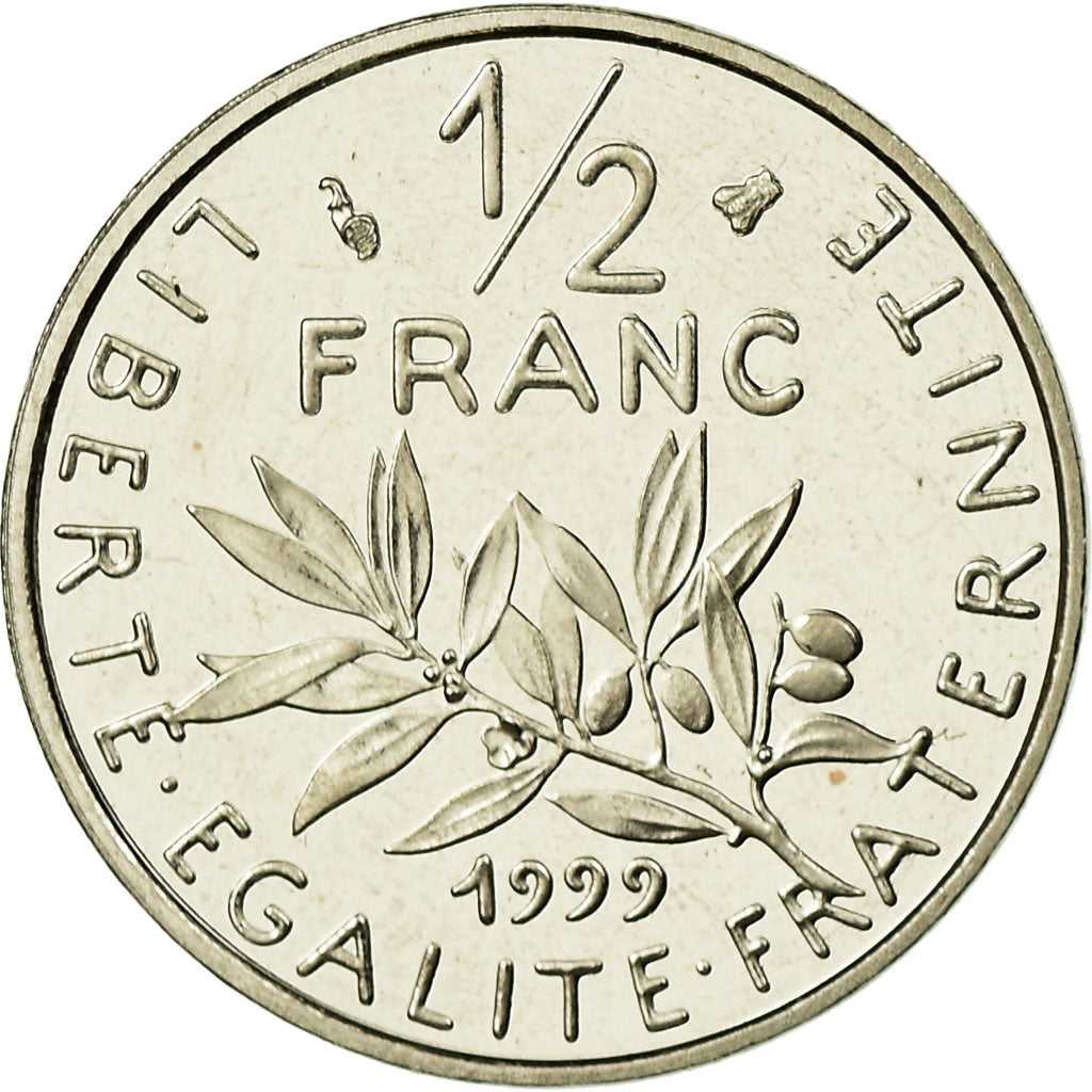 Coin, France, Semeuse, 1/2 Franc, 1999, Paris, BE, MS(65-70), Nickel, KM:931.2