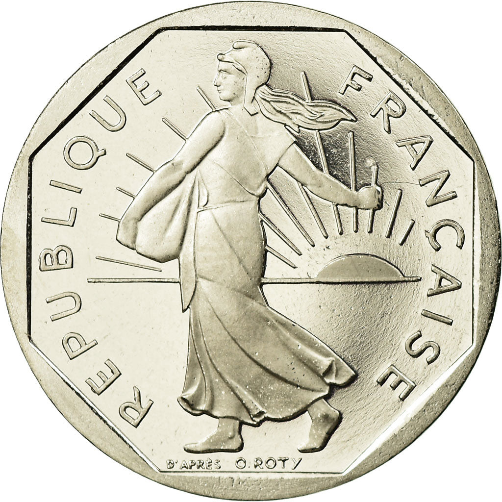 Moneda, Francia, Semeuse, 2 Francs, 1999, Paris, BE, FDC, Níquel, KM:942.2
