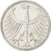 GERMANY - FEDERAL REPUBLIC, 5 Mark, 1969, Hambourg, KM #112.1, AU(55-58),...