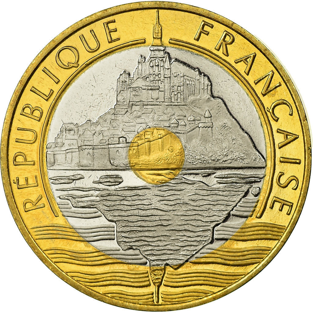 Münze, Frankreich, Mont Saint Michel, 20 Francs, 1999, Paris, BE, STGL