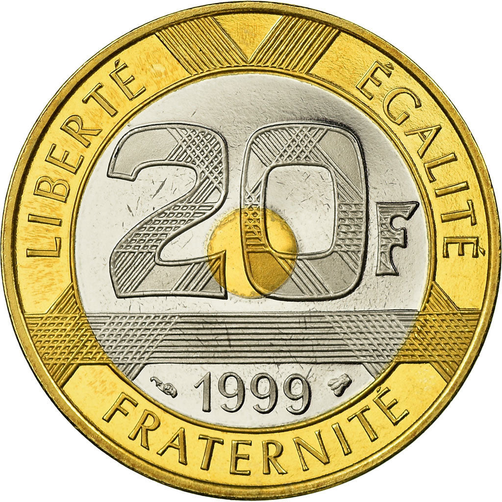 Münze, Frankreich, Mont Saint Michel, 20 Francs, 1999, Paris, BE, STGL