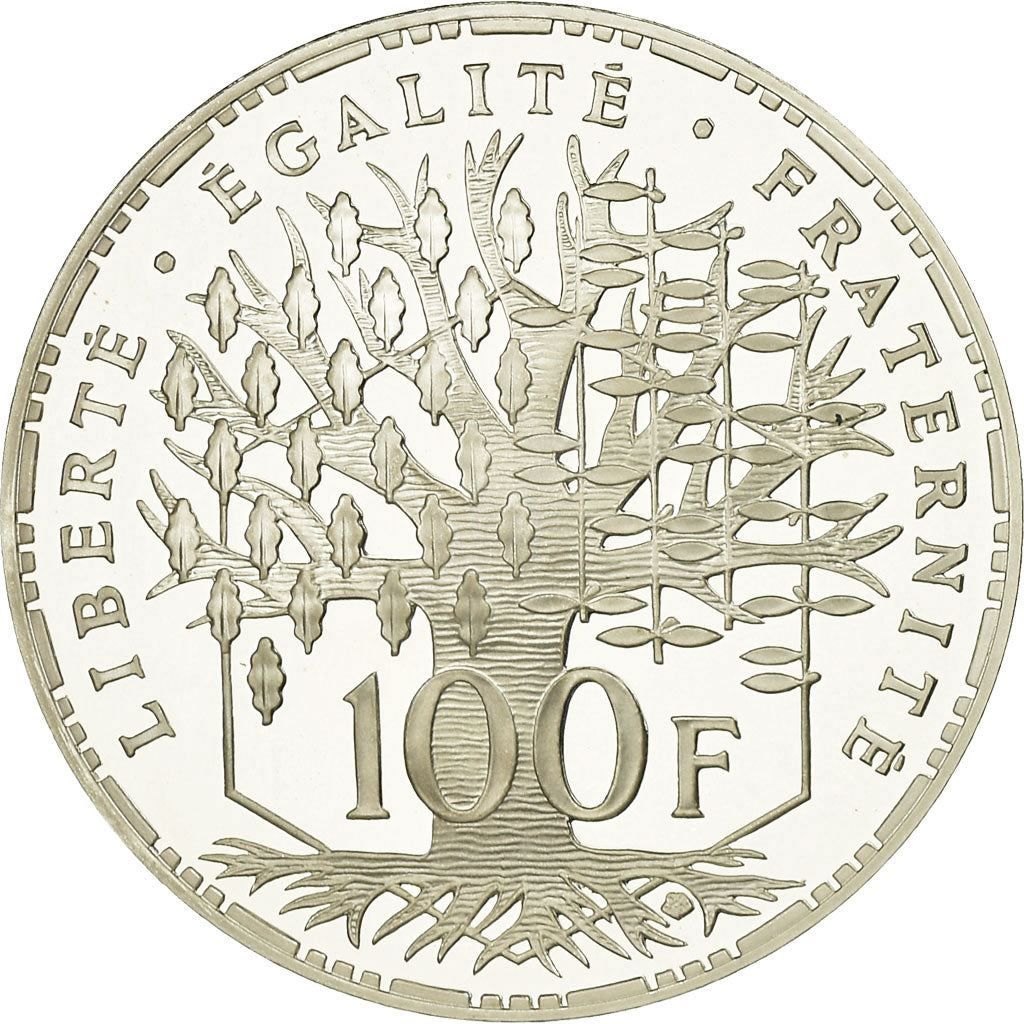 Moneta, Francja, Panthéon, 100 Francs, 1999, Paris, BE, MS(65-70), Srebro