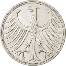 Coin, GERMANY - FEDERAL REPUBLIC, 5 Mark, 1966, Stuttgart, AU(55-58), Silver
