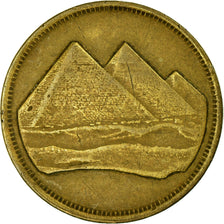 Coin, Egypt, 5 Piastres, 1994/AH1404, EF(40-45), Aluminum-Bronze, KM:622.1