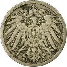 Moneta, NIEMCY - IMPERIUM, Wilhelm II, 5 Pfennig, 1895, Stuttgart, EF(40-45)