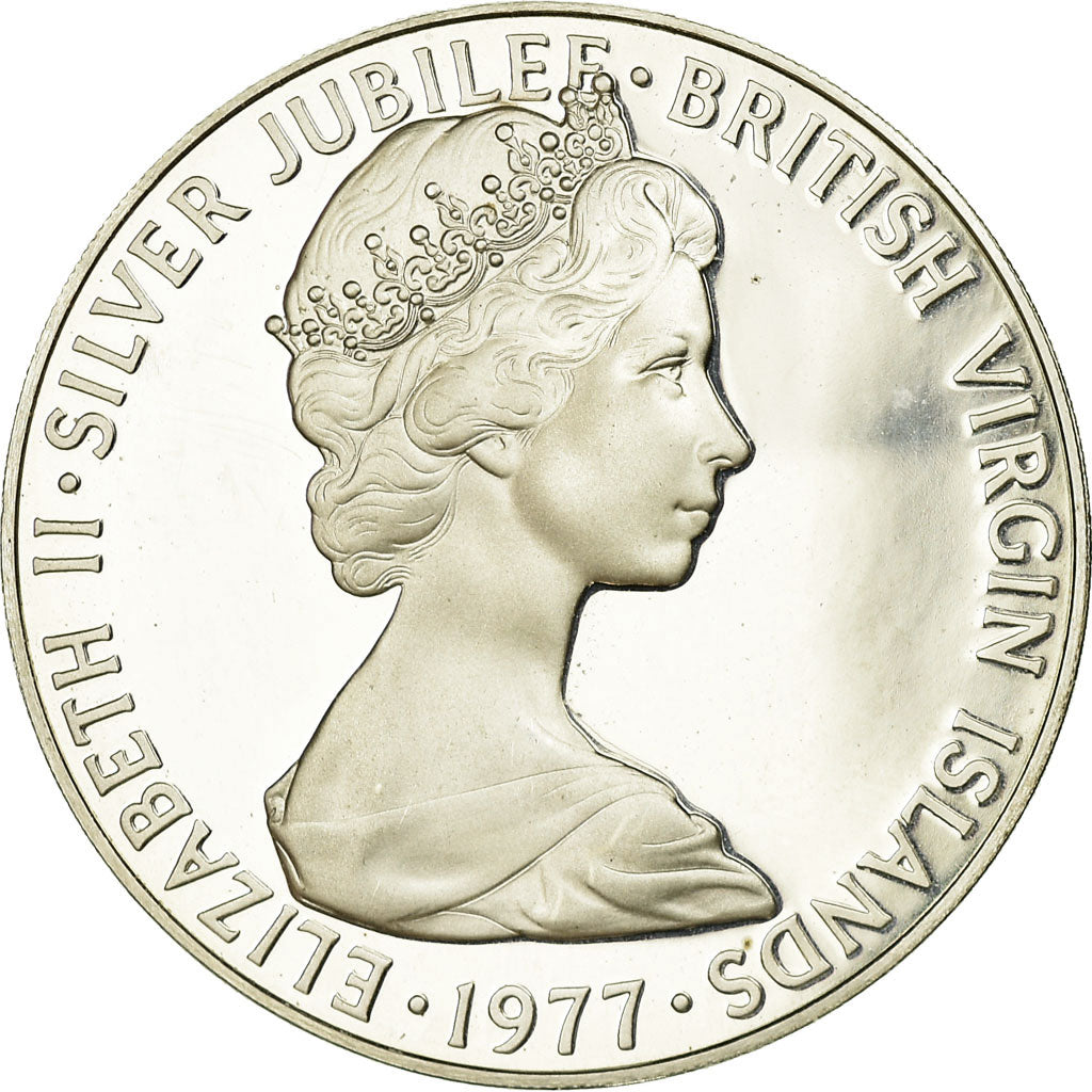 Coin, BRITISH VIRGIN ISLANDS, Elizabeth II, 50 Cents, 1977, Franklin Mint