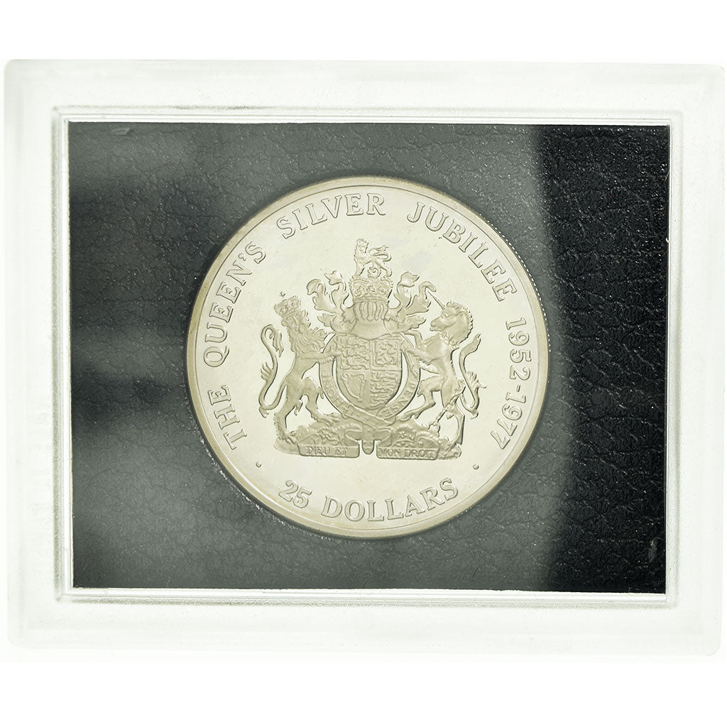 Coin, Cayman Islands, Elizabeth II, 25 Dollars, 1977, British Royal Mint, Proof