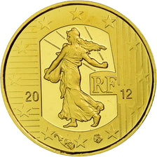 France, 5 Euro, 2012, BE, MS(65-70), Gold, Gadoury:EU525, KM:1890