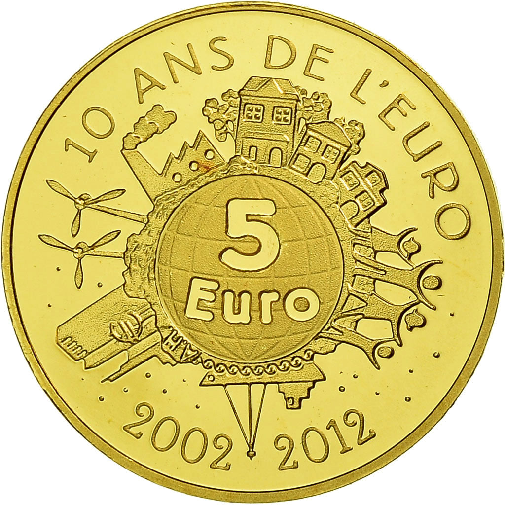 France, 5 Euro, 2012, BE, MS(65-70), Gold, Gadoury:EU525, KM:1890