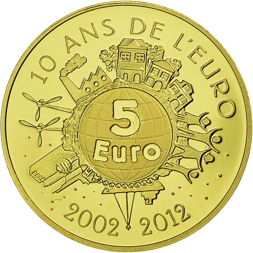 France, 5 Euro, 2012, BE, FDC, Or, Gadoury:EU525, KM:1890