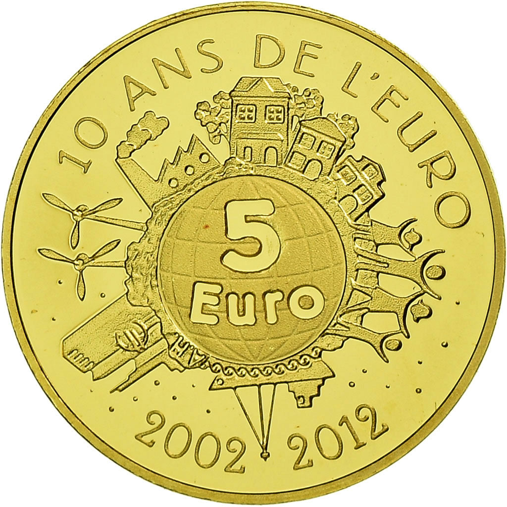 Francia, 5 Euro, 2012, BE, FDC, Oro, Gadoury:EU525, KM:1890