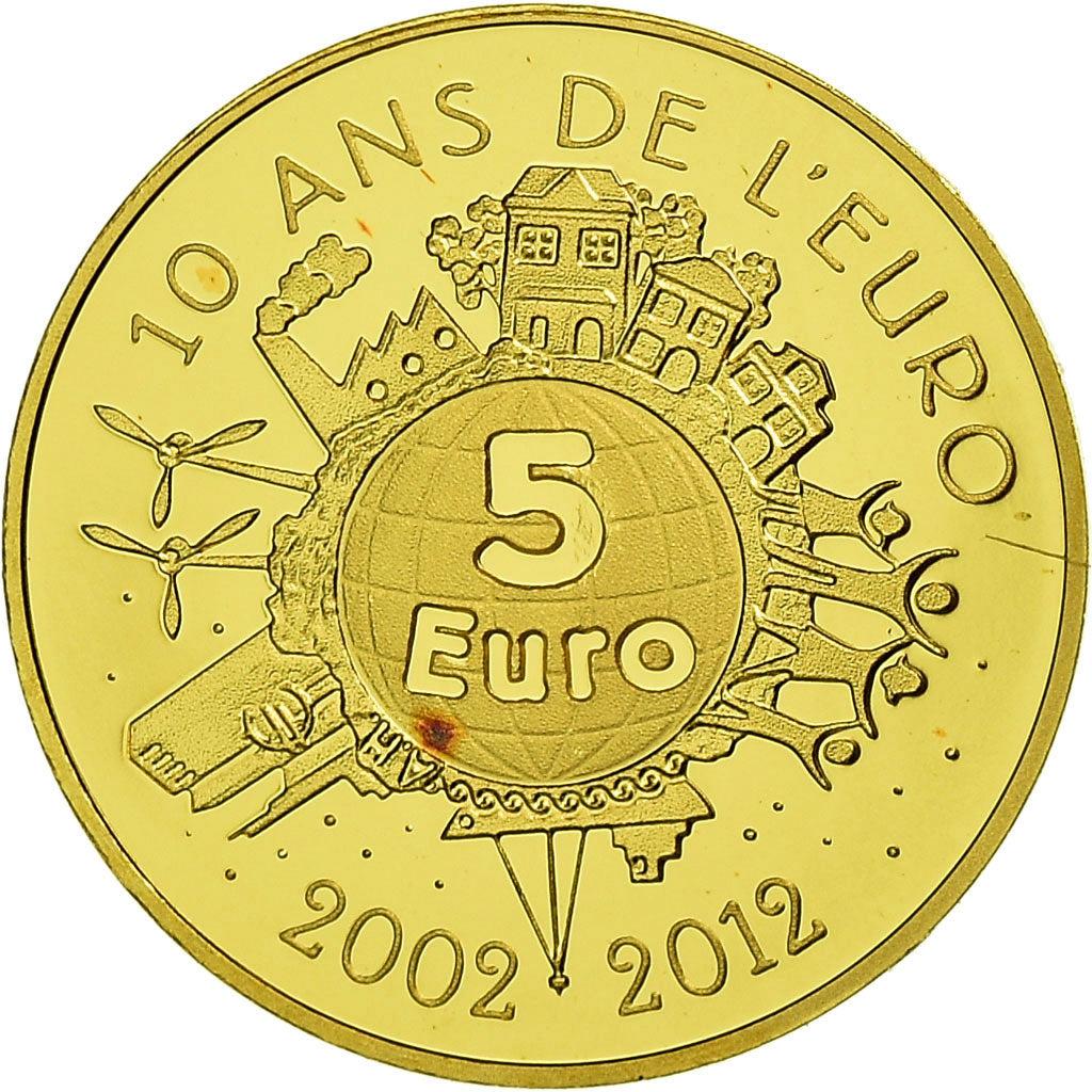 France, 5 Euro, 2012, BE, FDC, Or, Gadoury:EU525, KM:1890