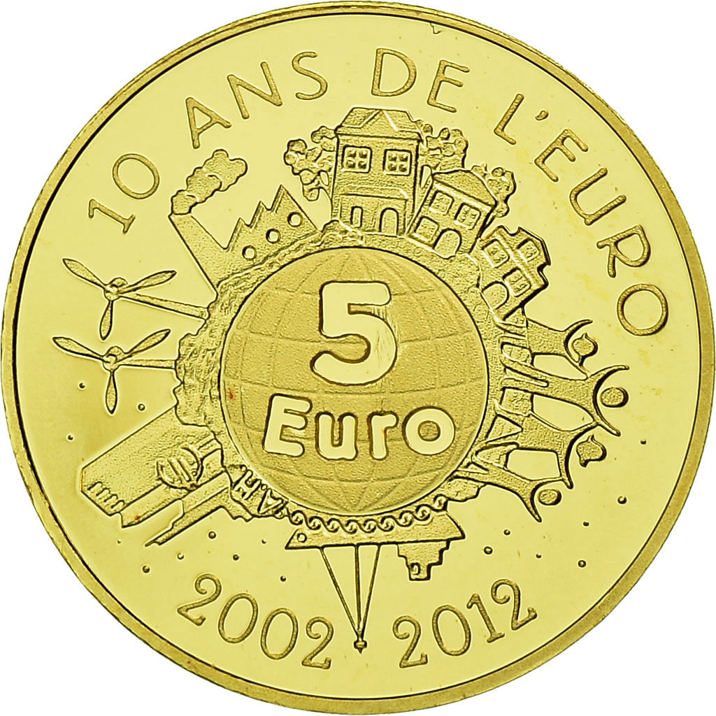 France, 5 Euro, 2012, BE, MS(65-70), Gold, Gadoury:EU525, KM:1890