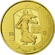 Francja, 5 Euro, 2012, BE, MS(65-70), Złoto, Gadoury:EU525, KM:1890