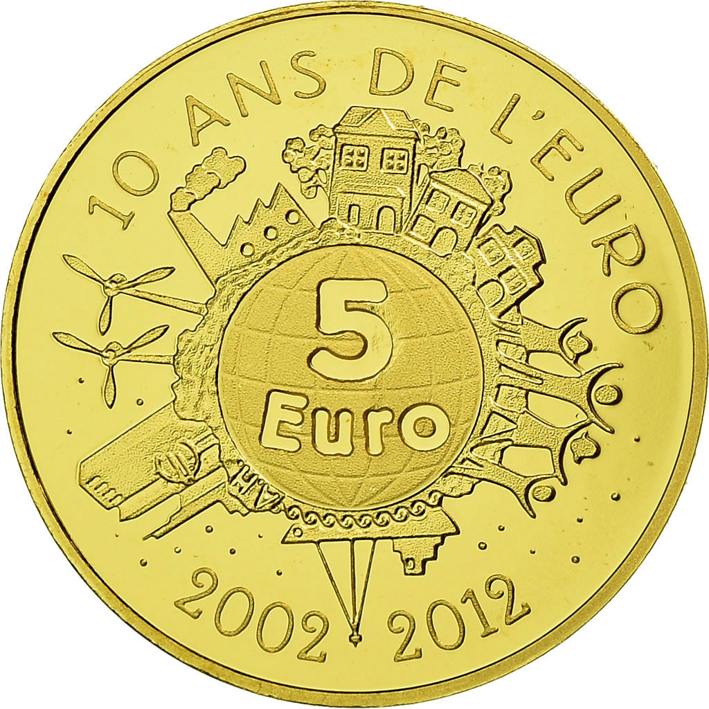 France, 5 Euro, 2012, BE, MS(65-70), Gold, Gadoury:EU525, KM:1890