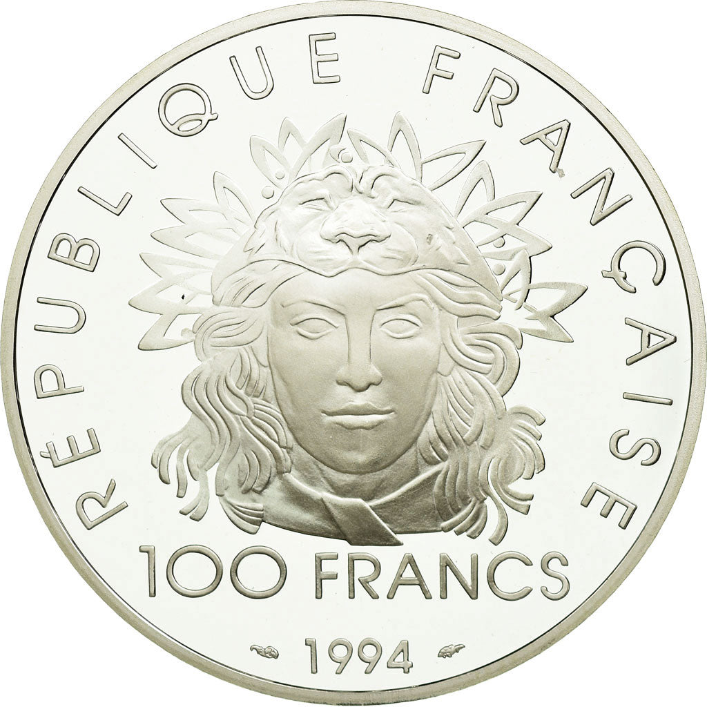 Moneta, Francja, 100 Francs, 1994, BE, MS(65-70), Srebro, KM:1047, Gadoury:C92