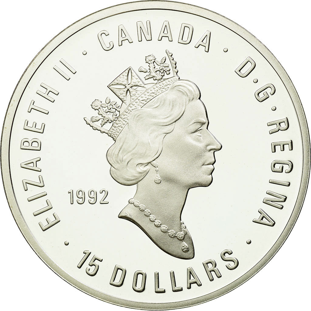 Coin, Canada, Elizabeth II, 15 Dollars, 1992, Royal Canadian Mint, Ottawa